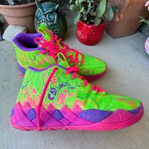 Y2K Bright PUMA MB.01 LaMelo Ball Not From Here Neon Green Pink Shoes Mens